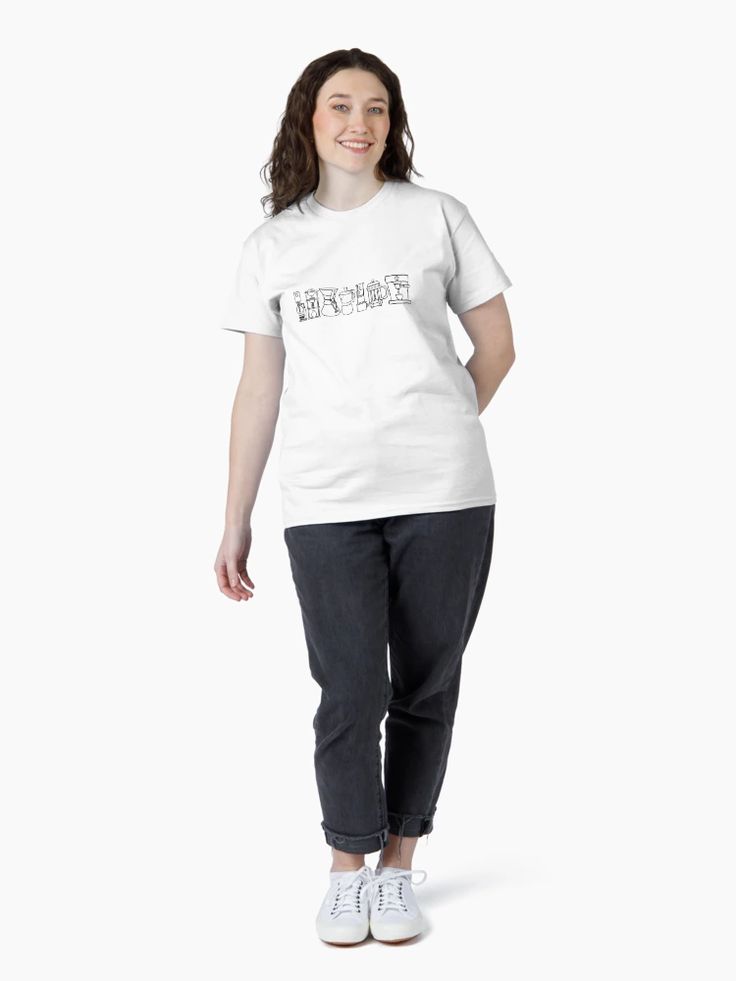 White t-shirt with minimalist line art showing various coffee makers and the phrase “All methods lead to coffee.