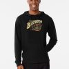 Men black Hoodie with “Bonnaroo 2019” inspired graphic in vibrant retro colors.