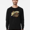 nisex black sweatshirt with “Bonnaroo 2019” inspired graphic in vibrant retro colors.