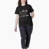 Black t-shirt featuring three illustrated cat paws labeled “Rock,” “Paper,” and “Scissors” in white and pink