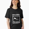 Women Black t-shirt with white text reading “Here’s a Really Old Picture of Me” above a graphic of a sperm cell in a picture frame