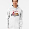 Women White Hoodie with retro red ketchup bottle squirting onto “I Squirt on Juicy Wieners” text in vintage font