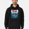 Black Hoodie with retro movie-poster design of a giant sea creature and “El Gran Maja” text in bold red letters.