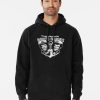Black Hoodie with distressed white “Boats N Hoes” design featuring two men in captain hats and anchor graphic.