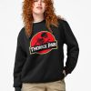 Men Black nursing Sweatshirt with a parody red-and-yellow logo showing a ribcage skeleton and text “Thoracic Park” in bold font