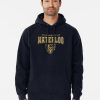 Black hoodie with “University of Waterloo” text and golden crest printed on the front