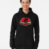 Women Black nursing Hoodie with a parody red-and-yellow logo showing a ribcage skeleton and text “Thoracic Park” in bold font