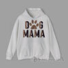 Dog Mama text in leopard letter print graphic design on Hoodie