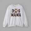 Dog Mama text in leopard letter print graphic design on Sweatshirt