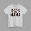 Dog Mama text in leopard letter print graphic design on T-Shirt