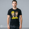 Men Gildan 5000 cotton t-shirt featuring vintage Beavis and Butt-Head 90s cartoon graphic design