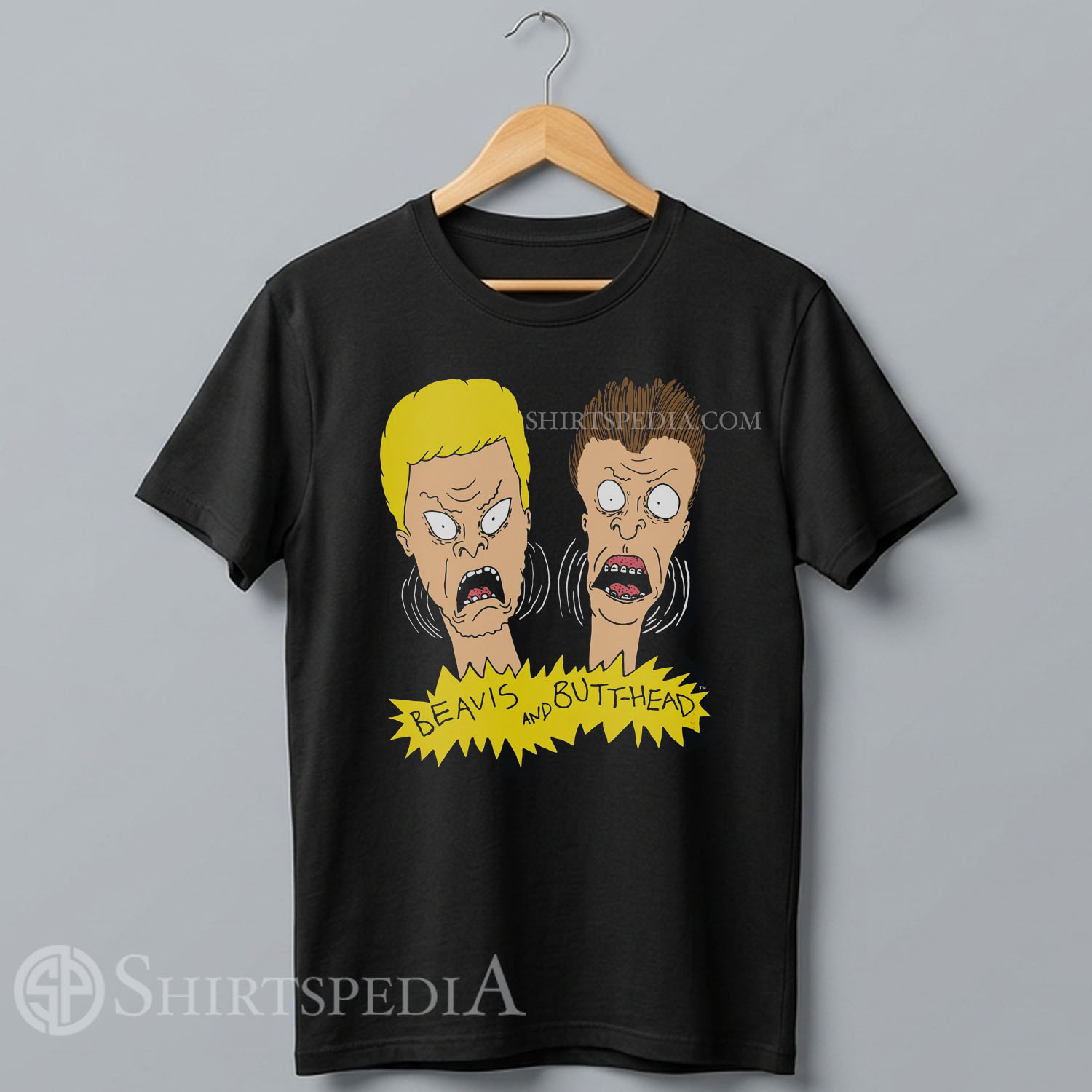 Gildan 5000 cotton t-shirt featuring vintage Beavis and Butt-Head 90s cartoon graphic design