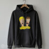 Gildan 18500 pullover hoodie featuring vintage Beavis and Butt-Head 90s cartoon print