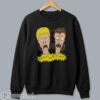 Gildan 18000 crewneck sweatshirt featuring vintage 90s Beavis and Butt-Head cartoon print