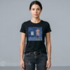 women black streetwear t-shirt featuring a retro 2000s style distressed graphic of Tom Brady's famous Scouting Combine photo with the year 2000.